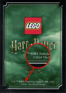 Harry Potter Sammelkarten anhand der Jahreszahl (2024) erkennen